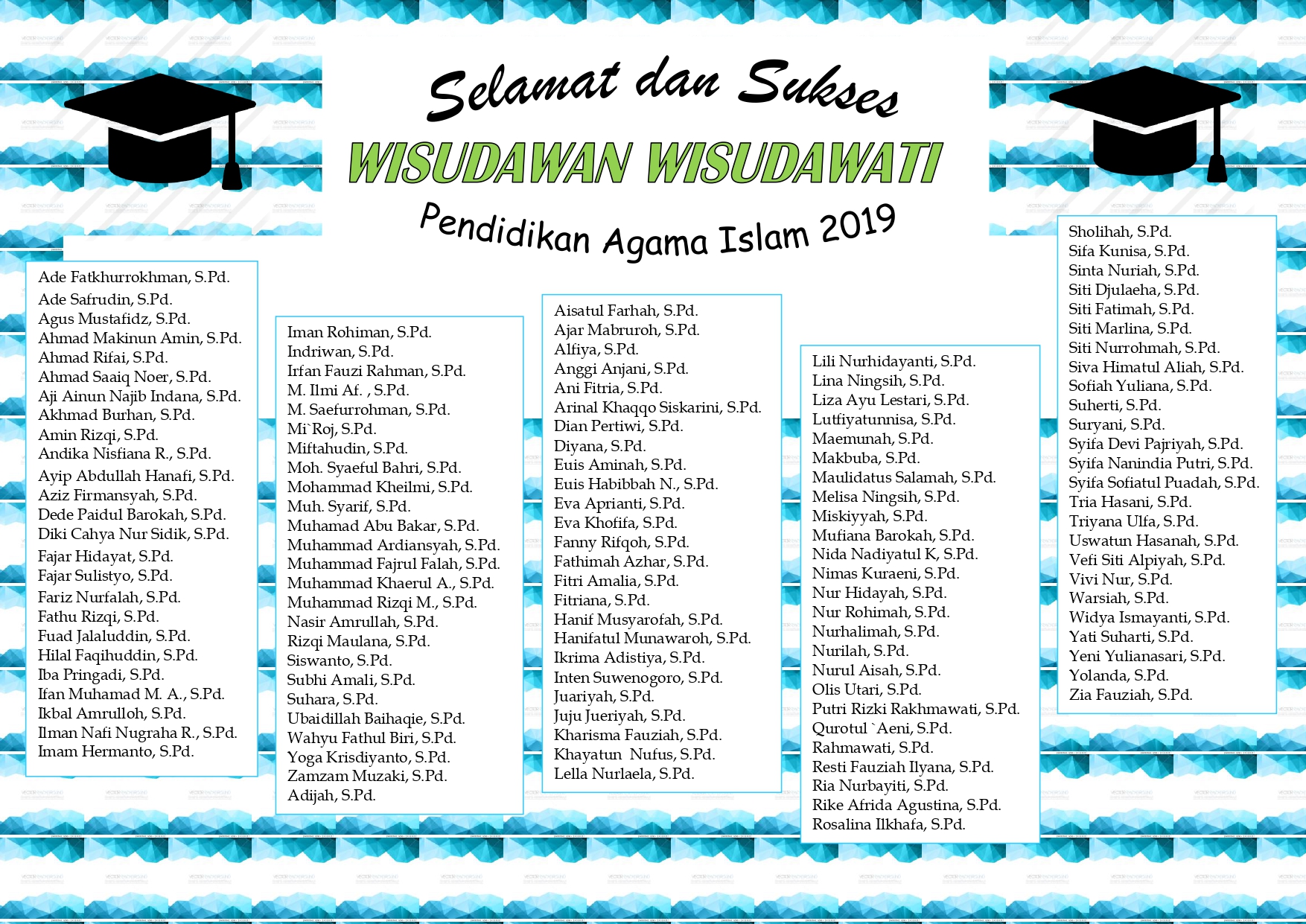 Ucapan Selamat Kepada Wisudawan dan Wisudawati