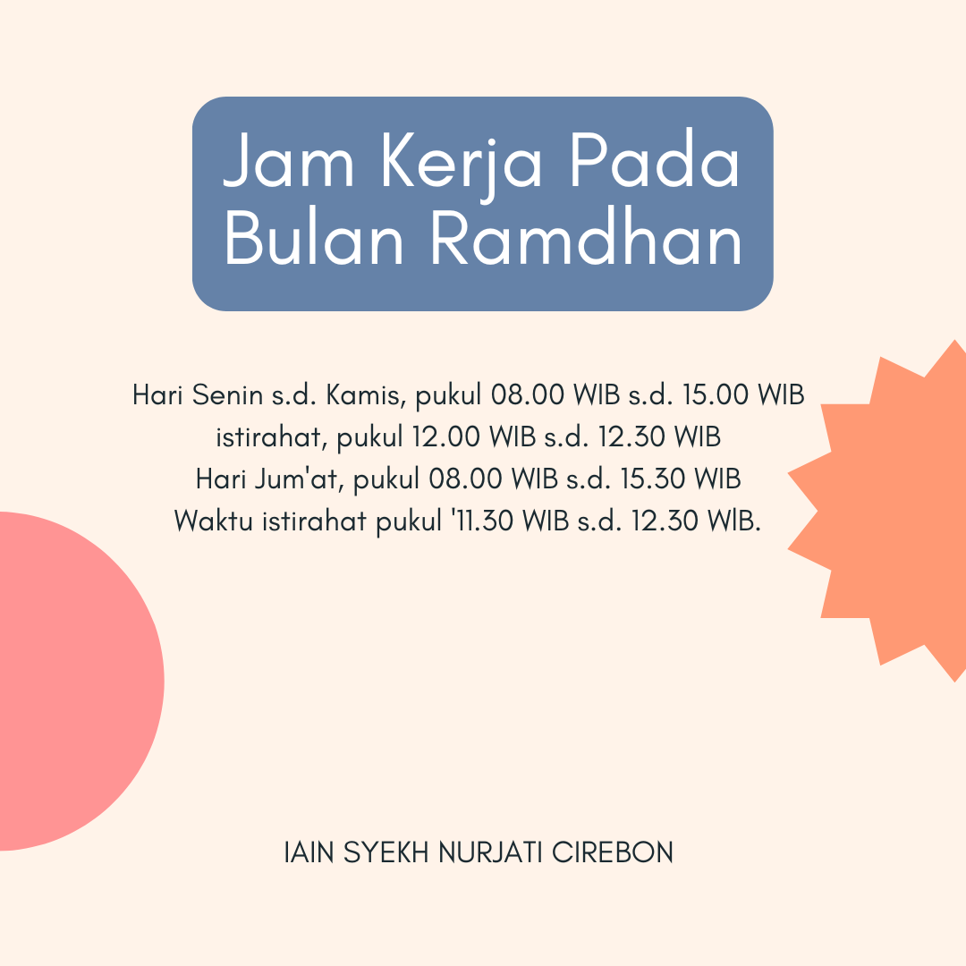 Aturan Jam Kerja Pada Bulan Ramadhan Di Lingkungan IAIN Syekh Nurjati Cirebon
