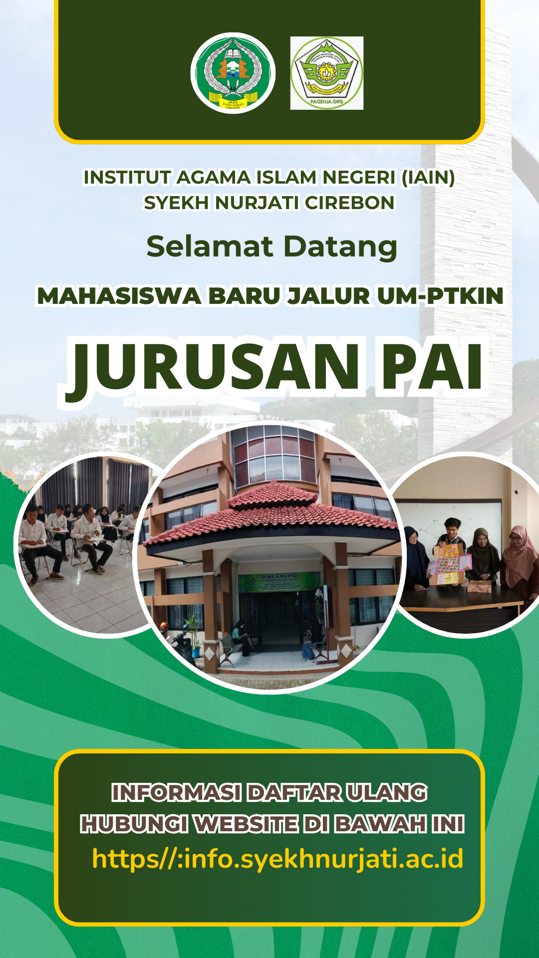 Pengumuman Daftar Ulang Mahasiswa Baru Jalur UM-PTKIN