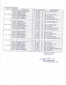 JADWAL UJIAN AKHIR SEMESTER GENAP 2016/2017