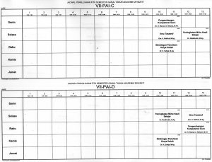 JADWAL PERKULIAHAN SEMESTER GASAL 2016-2017 JURUSAN PAI