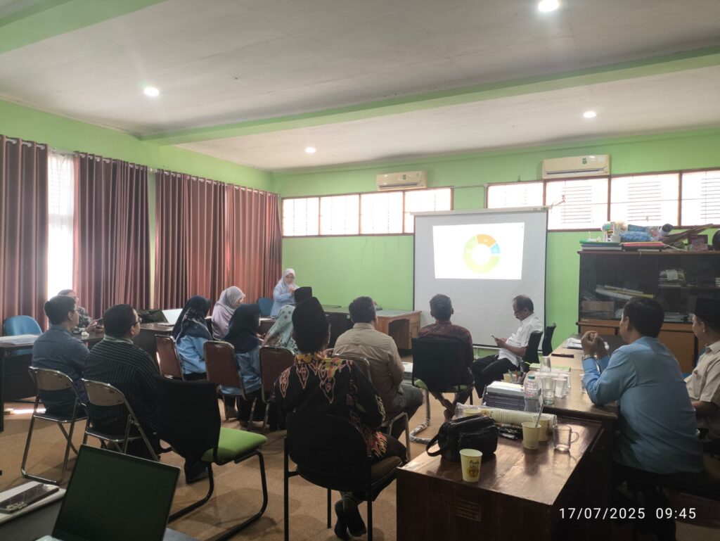 Kegiatan rapat evaluasi menyeluruh pembelajaran semester genap Tahun Akademik 2024/2025 dan persiapan perkuliahan semester ganjil 2025/2026