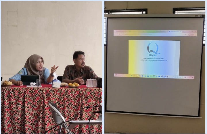 Foto Dr. Siti Maryam Munjiat, S.S., M.Pd.I., selaku Ketua Jurusan PAI, sedang menyampaikan sambutan pembukaan rapat koordinasi persiapan akreditasi
