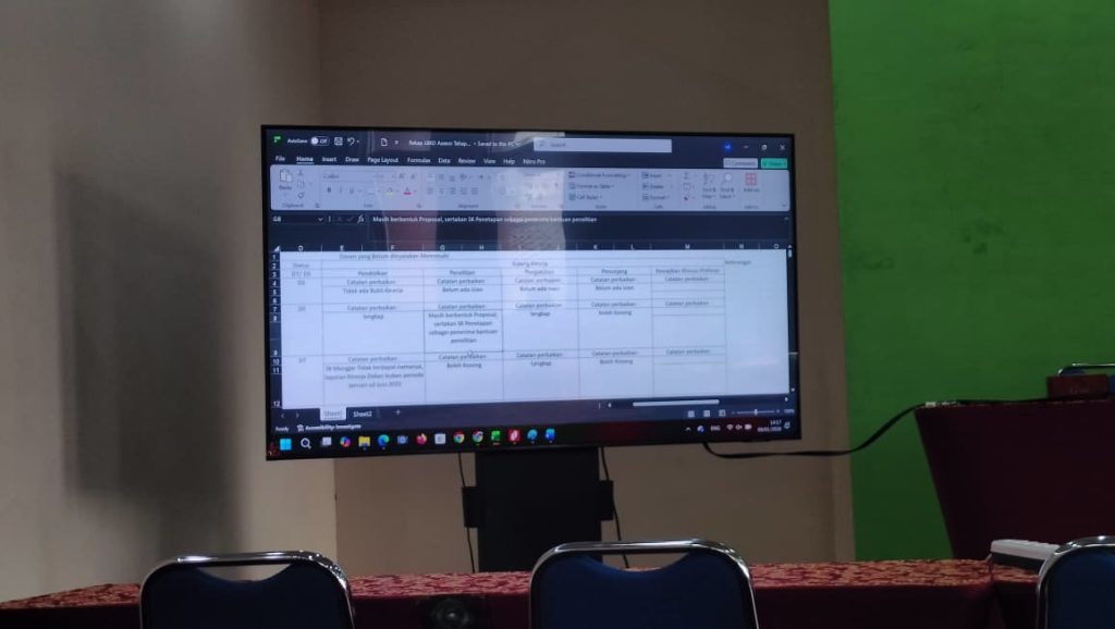 Rapat Persamaan Persepsi Verifikasi LBKD Semester Gasal Tahun Akademik 2025-2026.